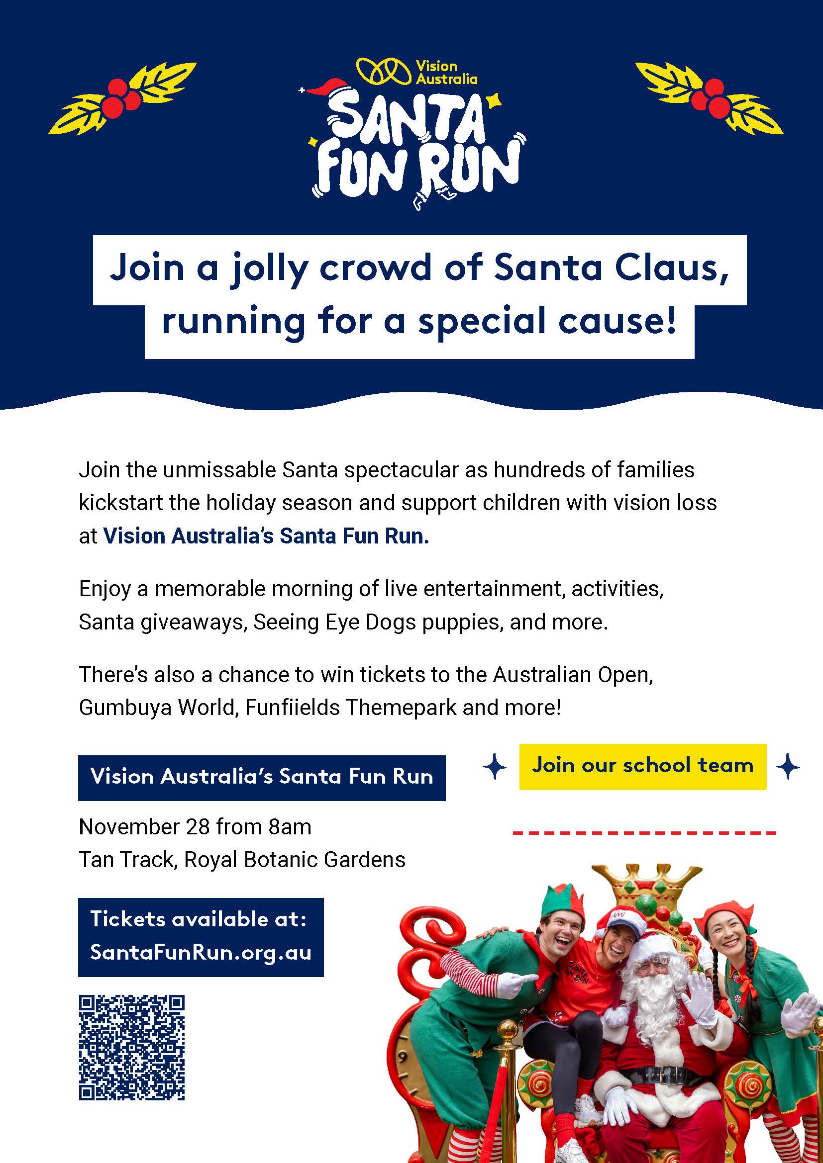 Santa Fun Run Poster - Schools