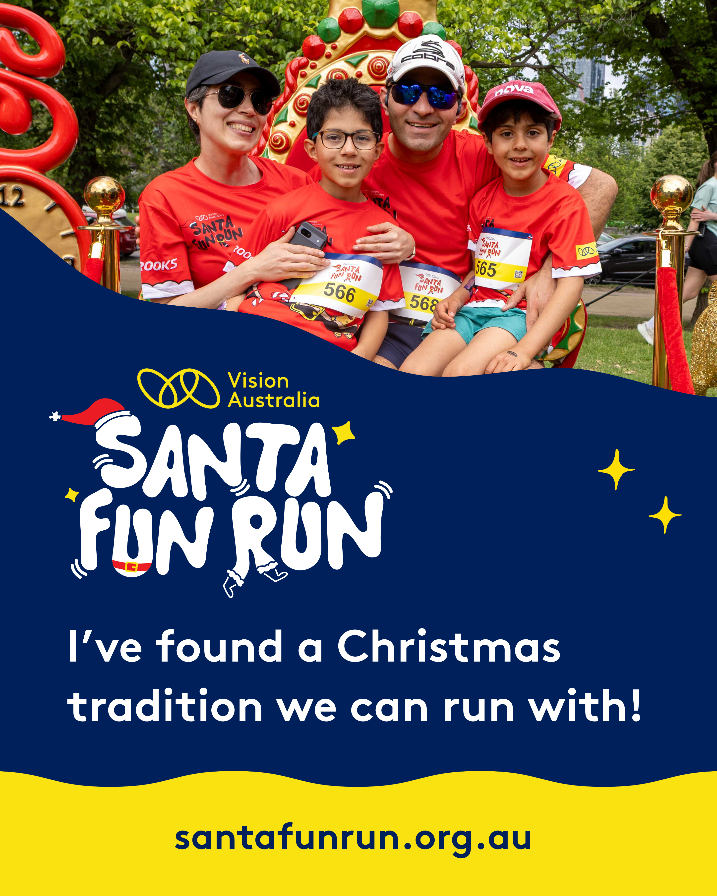 Santa Fun Run Social tile - Christmas tradition