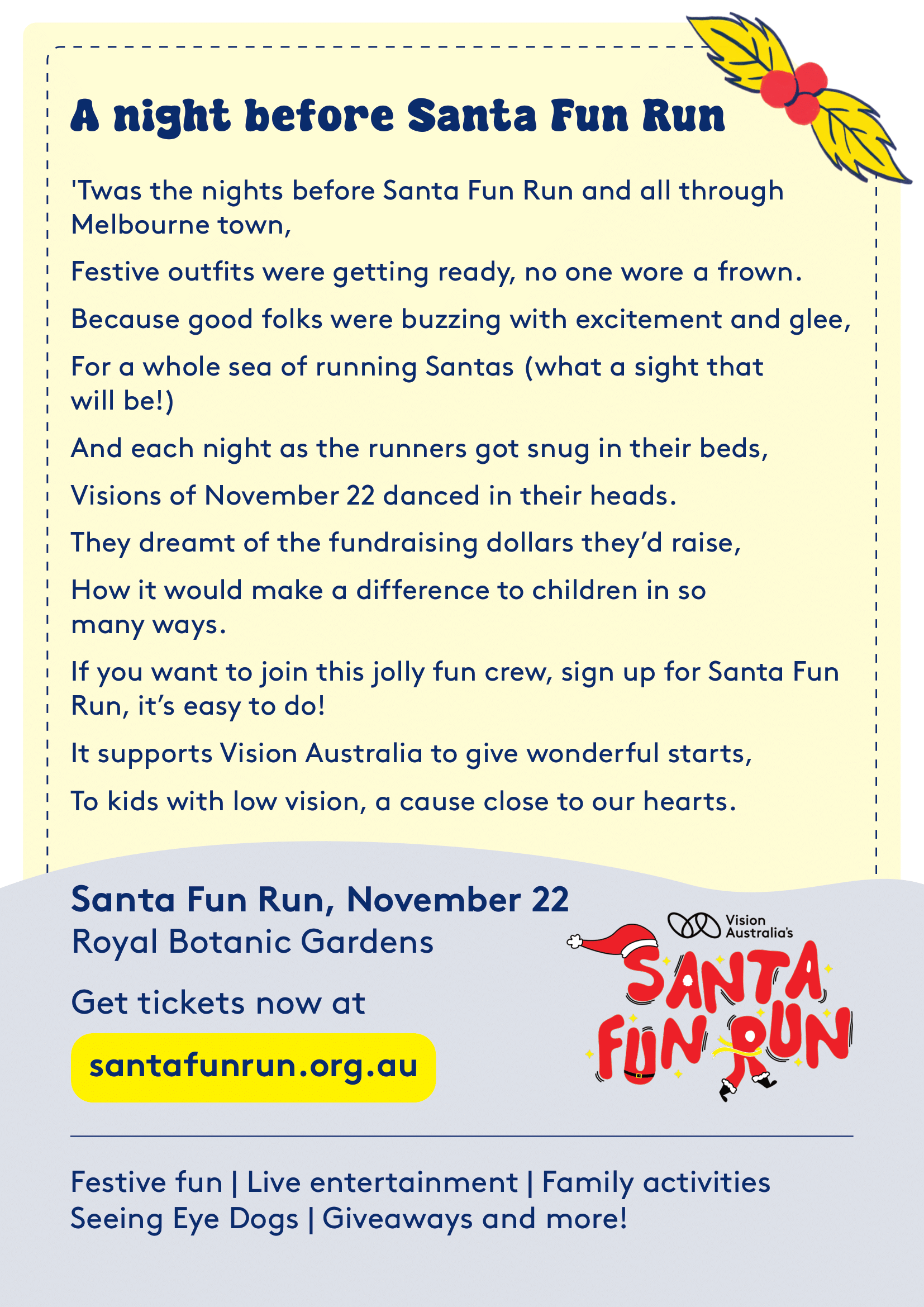 Poster - Santa Fun Run Poem